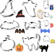 Halloween Ausstechformen Set 10-teilig Edelstahl Keksausstecher für