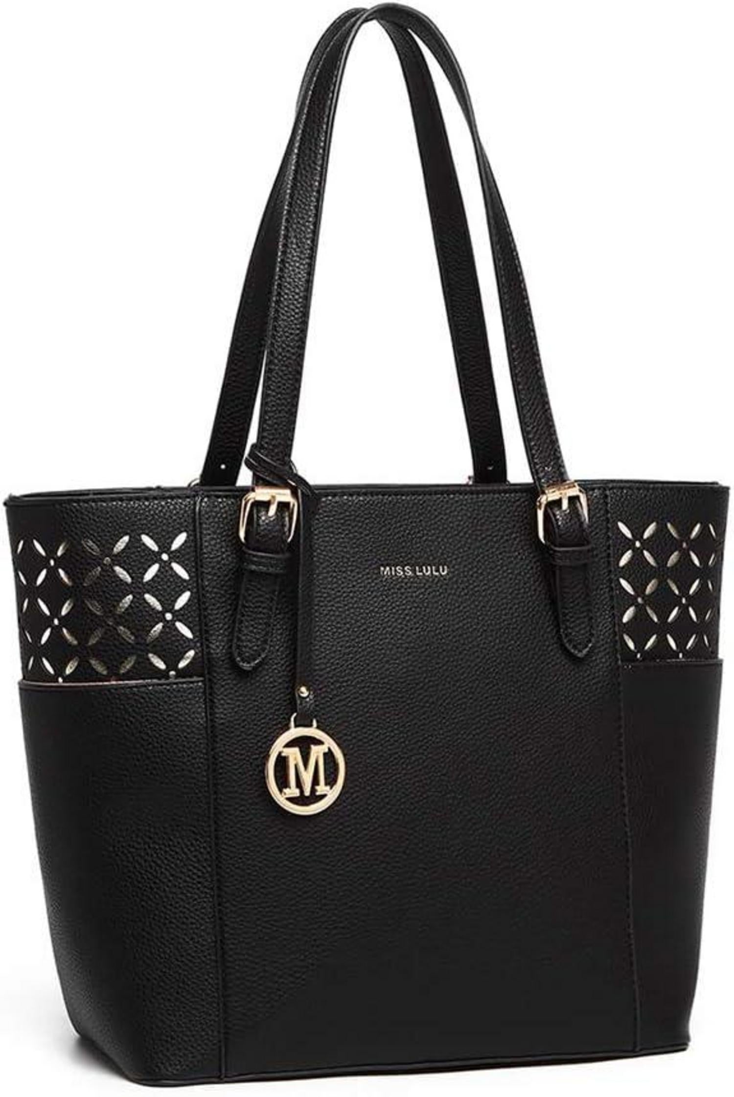 Elegante große Damenhandtasche mit Laser-Gravur & verstellbarem