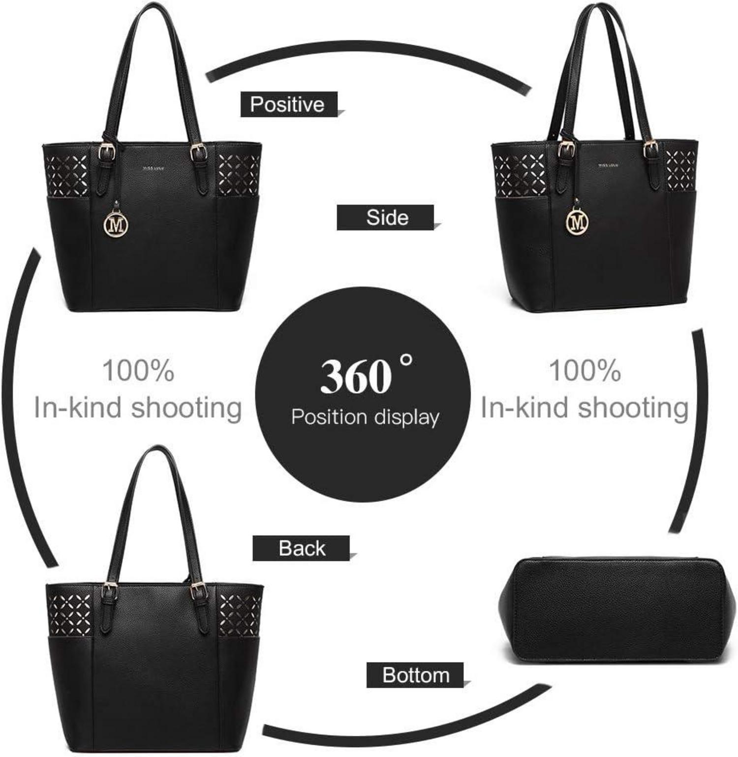 Handtasche Damen Shopper Schultertasche Laser-Gravur groß mit