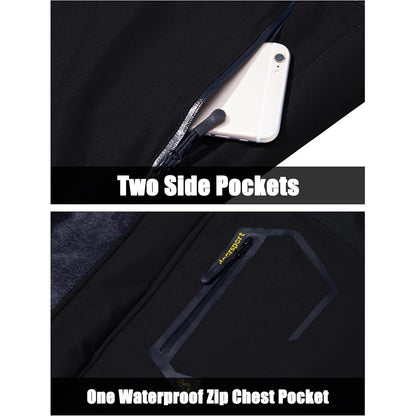 Herren Winter Skijacke Fleece Gefüttert Wasserdicht