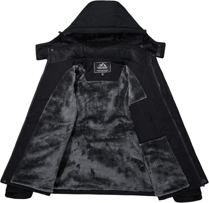 Herren Winter Skijacke Fleece Gefüttert Wasserdicht