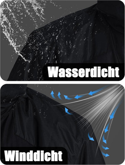 Herren Winter Skijacke Wasserdicht Winddicht Softshelljacke XL Schwarz