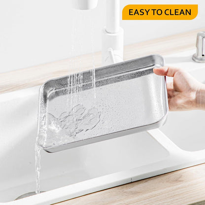 Velaze Edelstahl Backblech 4er-Set Rostfrei & Spülmaschinenfest