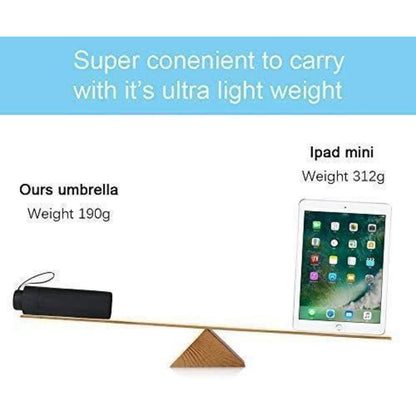 Ultraleichter Mini Taschenschirm mit UV-Schutz für