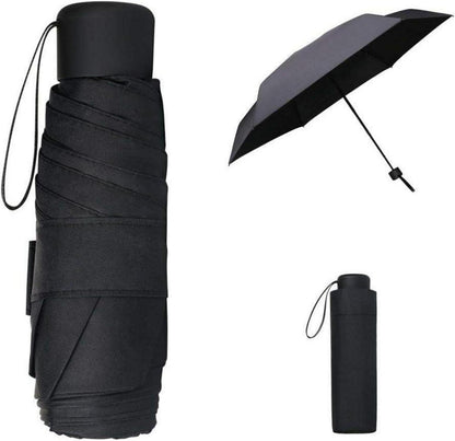 Taschenschirm Ultraleicht Mini Umbrella UV-Regenschirm 6 Rippen Stabil