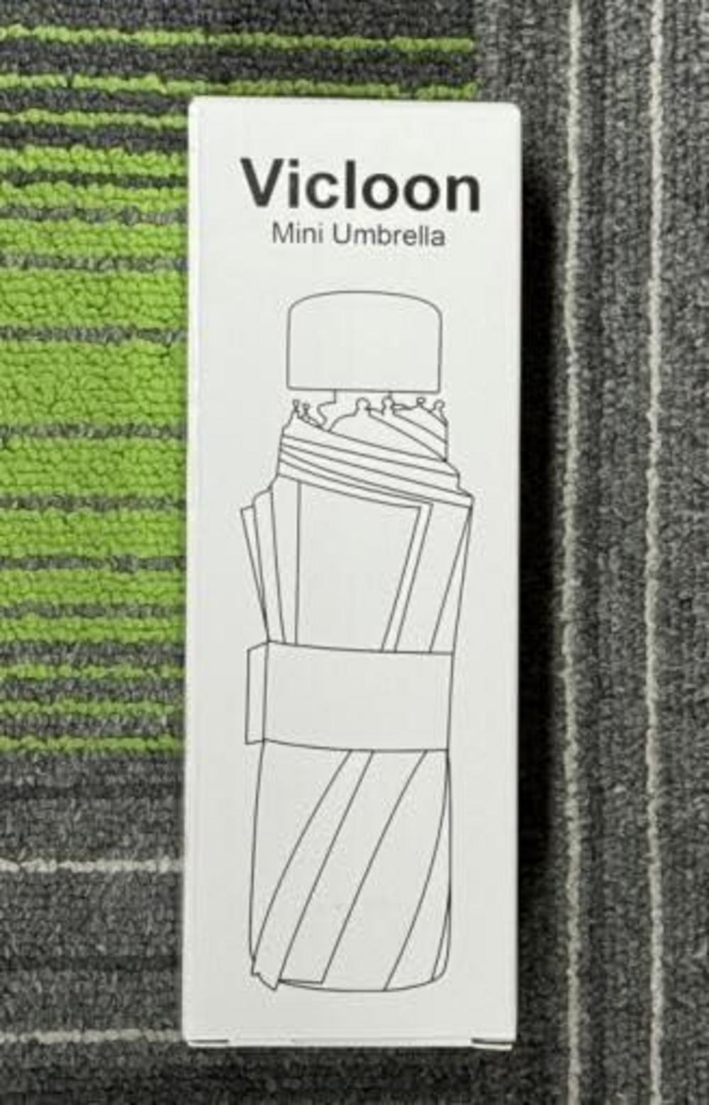 Taschenschirm Schwarz UV Regenschirm Leicht Kompakt Vicloon