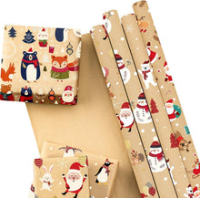 Weihnachtsgeschenkpapier 6 Blätter Weihnachtselemente 44,5x76 cm 6S
