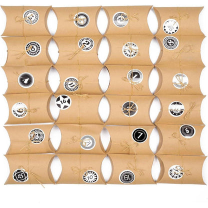 Adventskalender zum Befüllen Kraftpapier Tüten 24