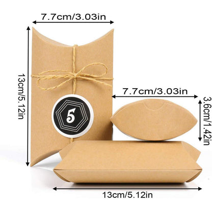 Adventskalender zum Befüllen Kraftpapier Tüten 24