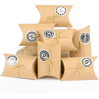 Adventskalender zum Befüllen Kraftpapier Tüten 24