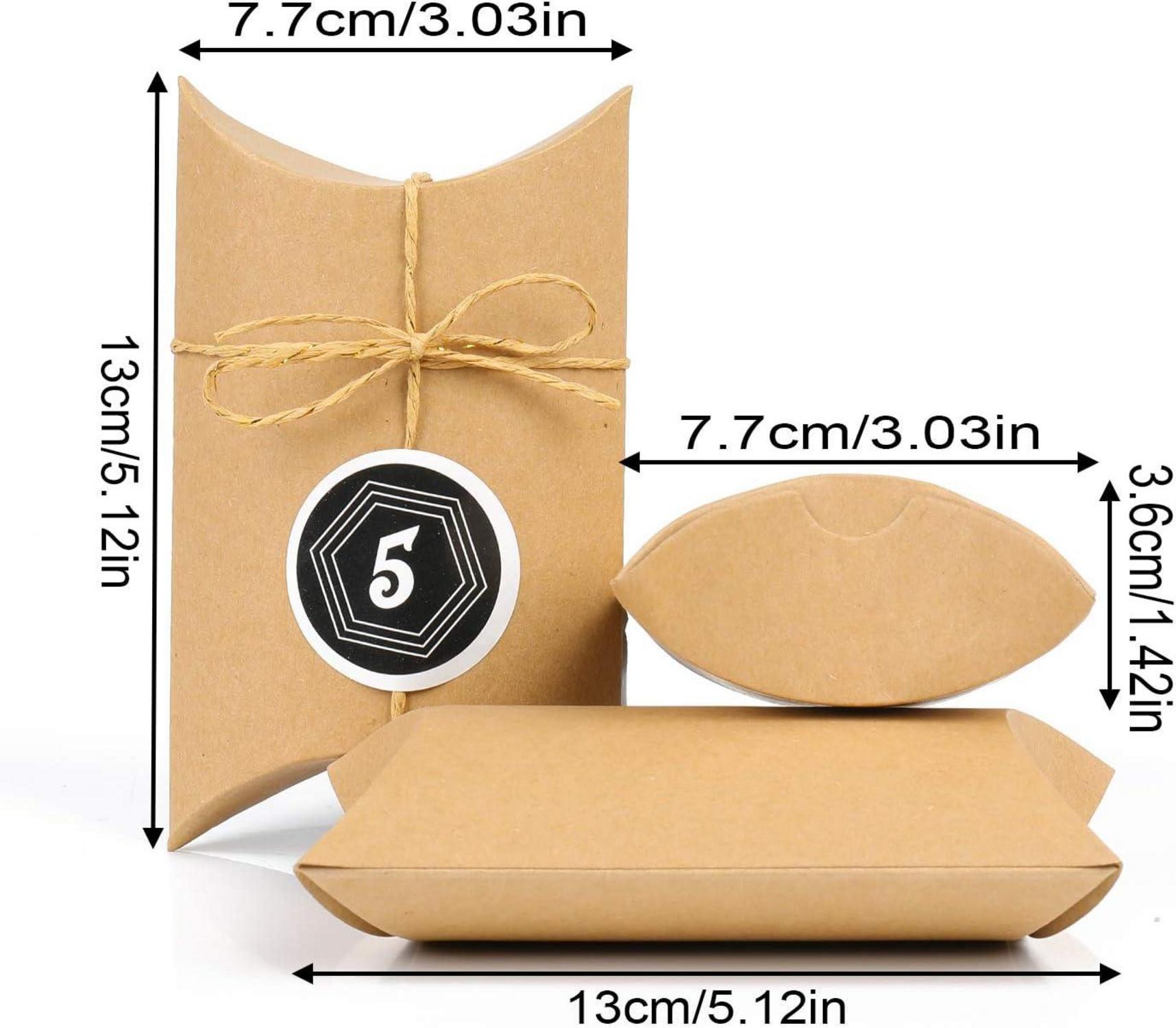 Adventskalender zum Befüllen Kraftpapier Tüten 24