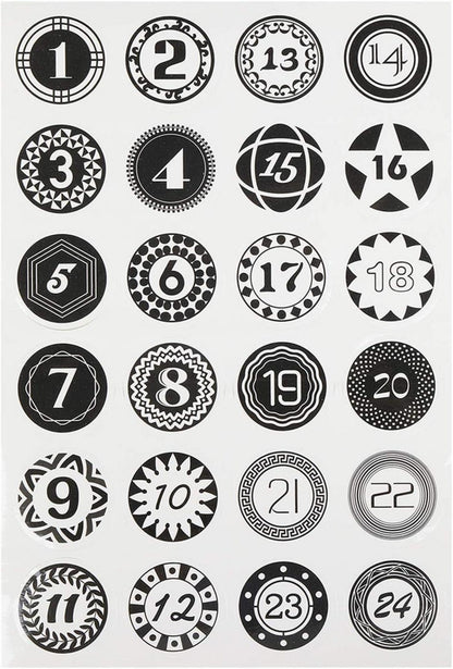 DIY Adventskalender Kraftpapier Tüten mit Zahlenaufklebern