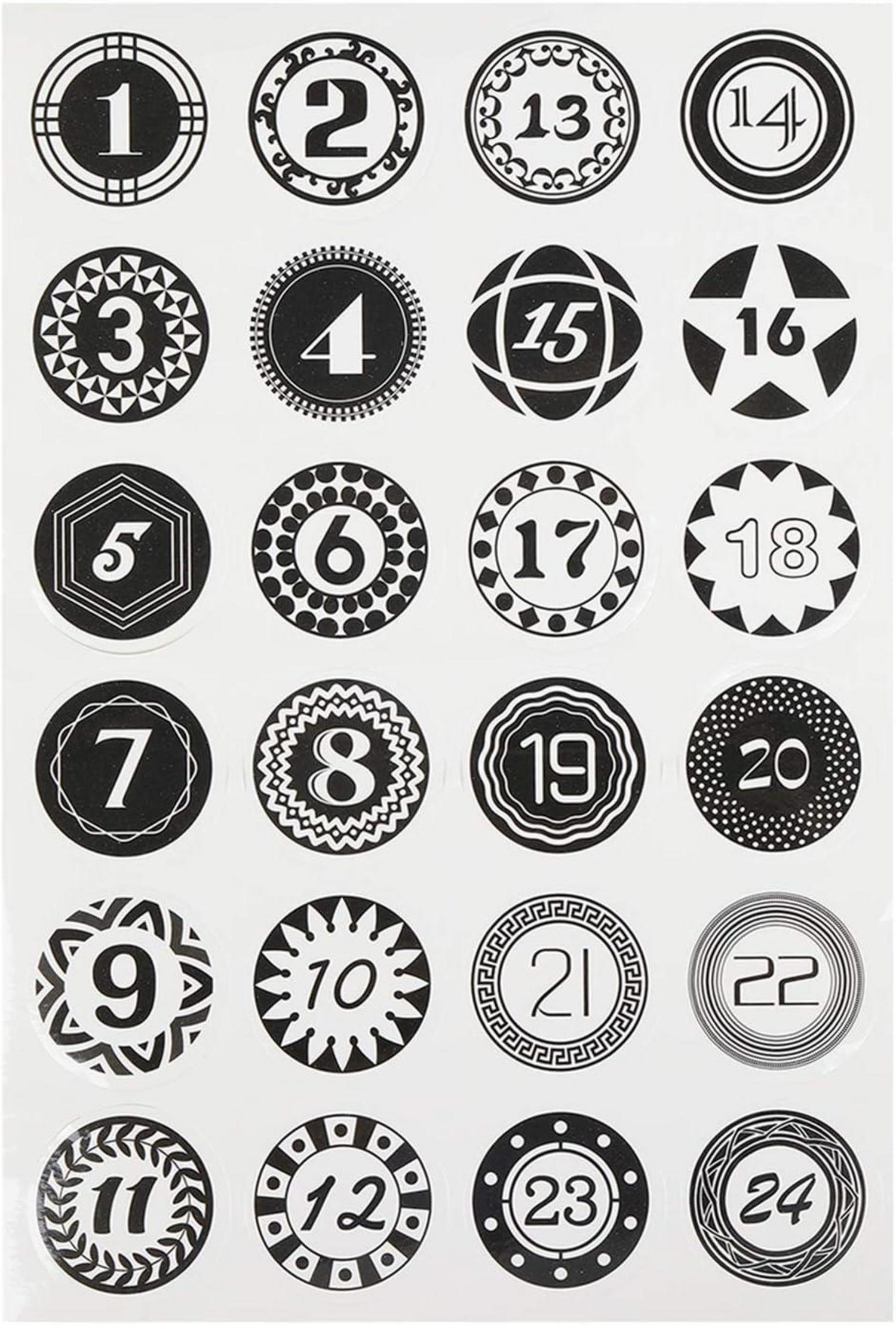 DIY Adventskalender Kraftpapier Tüten mit Zahlenaufklebern