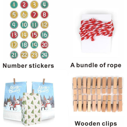 Adventskalender 2024 groß, Pinguin DIY Geschenk