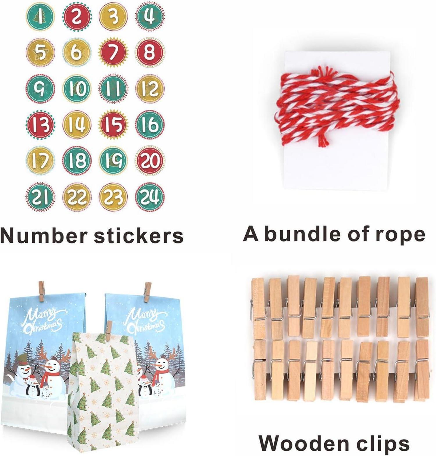 Adventskalender 2024 groß, Pinguin DIY Geschenk