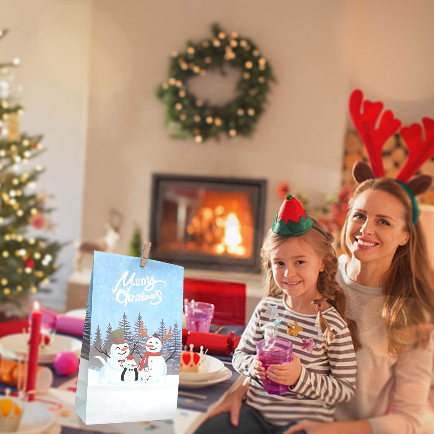 Adventskalender 2024 zum Befüllen groß Geschenk Papiertüten basteln