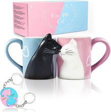 MengCat Katze Kaffee Tassen Set Keramik Geschenk für Hochzeit