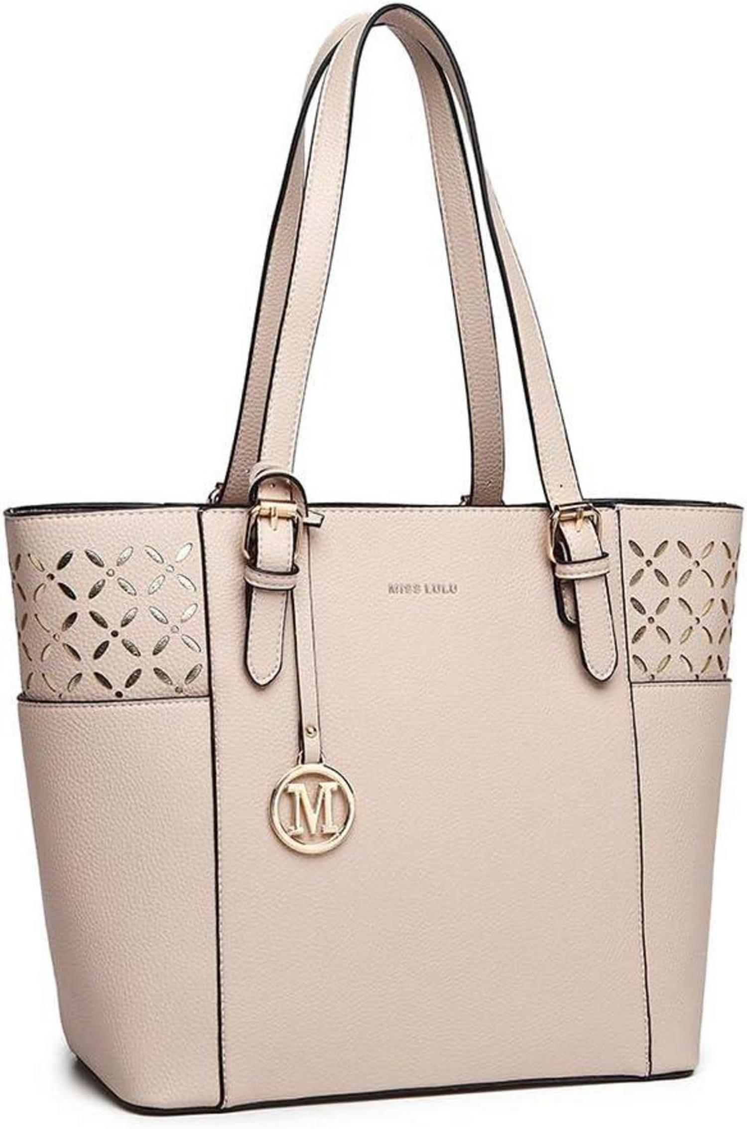 Elegante Miss Lulu Damen Handtasche Shopper Laser-Gravur