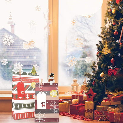 Adventskalender 2024 groß Papiertüten zum Basteln rot grün