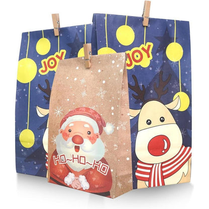 Adventskalender 2024 zum Befüllen groß Papiertüten Kinder