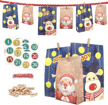 Adventskalender zum Befüllen Papiertüten 2024 Basteln Kinder