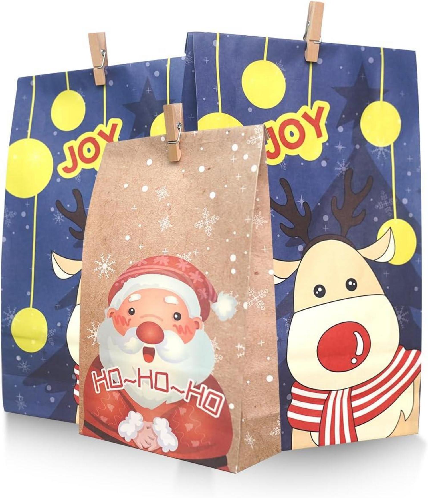 Adventskalender zum Befüllen Papiertüten 2024 Basteln Kinder