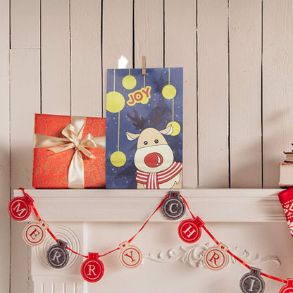 Adventskalender 2024 zum Befüllen groß Geschenktüten Pinguin Tüten