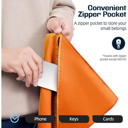 Mikrofaser Handtuch Orange Atmungsaktive Eva Box 180x90cm