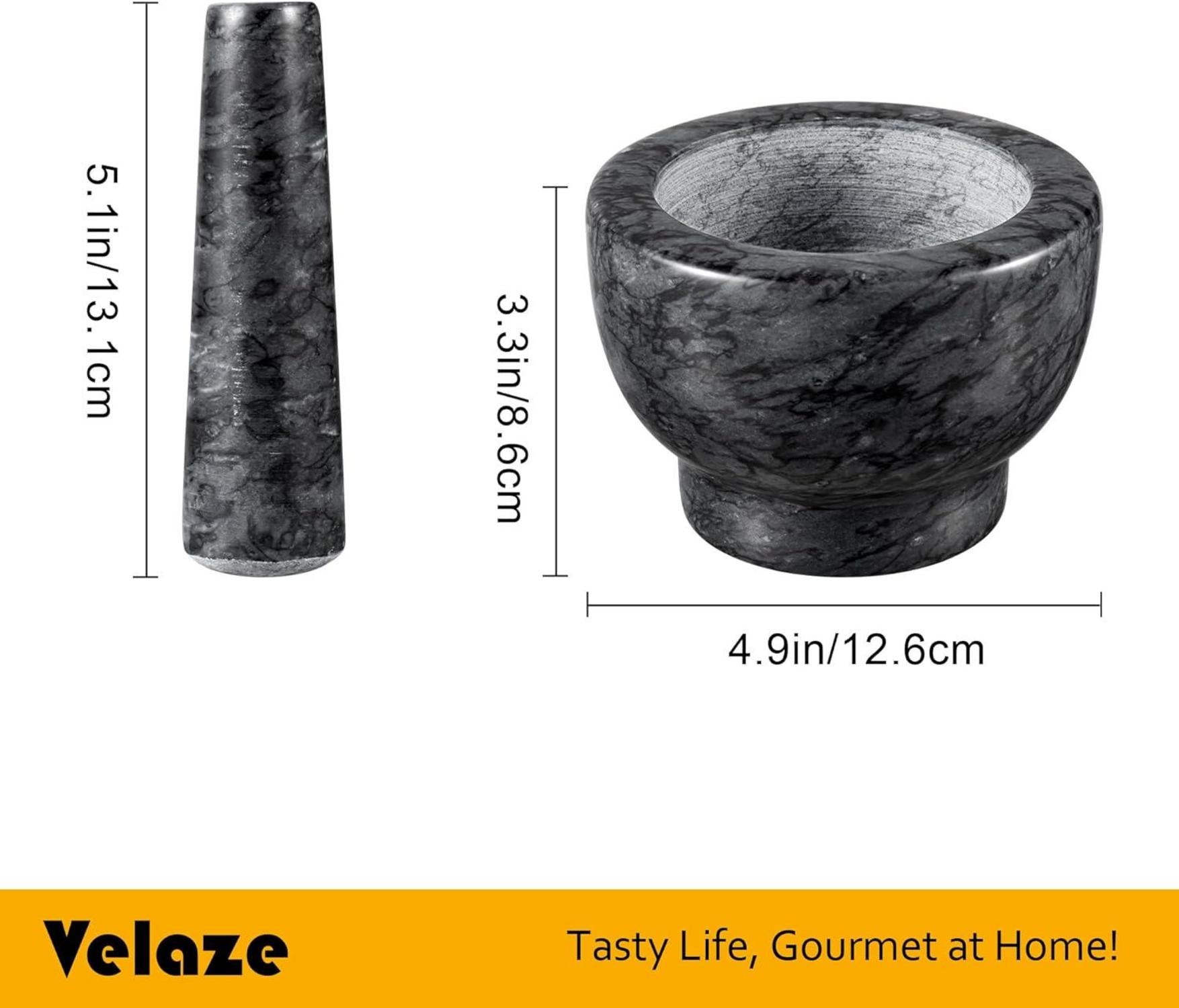 Velaze Marmor Mörser und Stößel Set - Geschmacksneutral