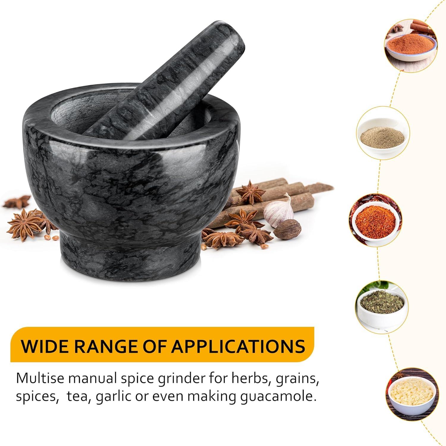 Marmor Mörser mit Stößel und schützender