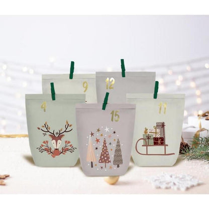 Adventskalender zum Befüllen 24 Weihnachtstüten DIY