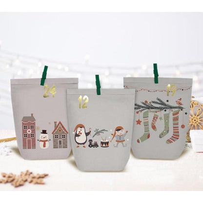Adventskalender zum Befüllen 24 Weihnachtstüten DIY