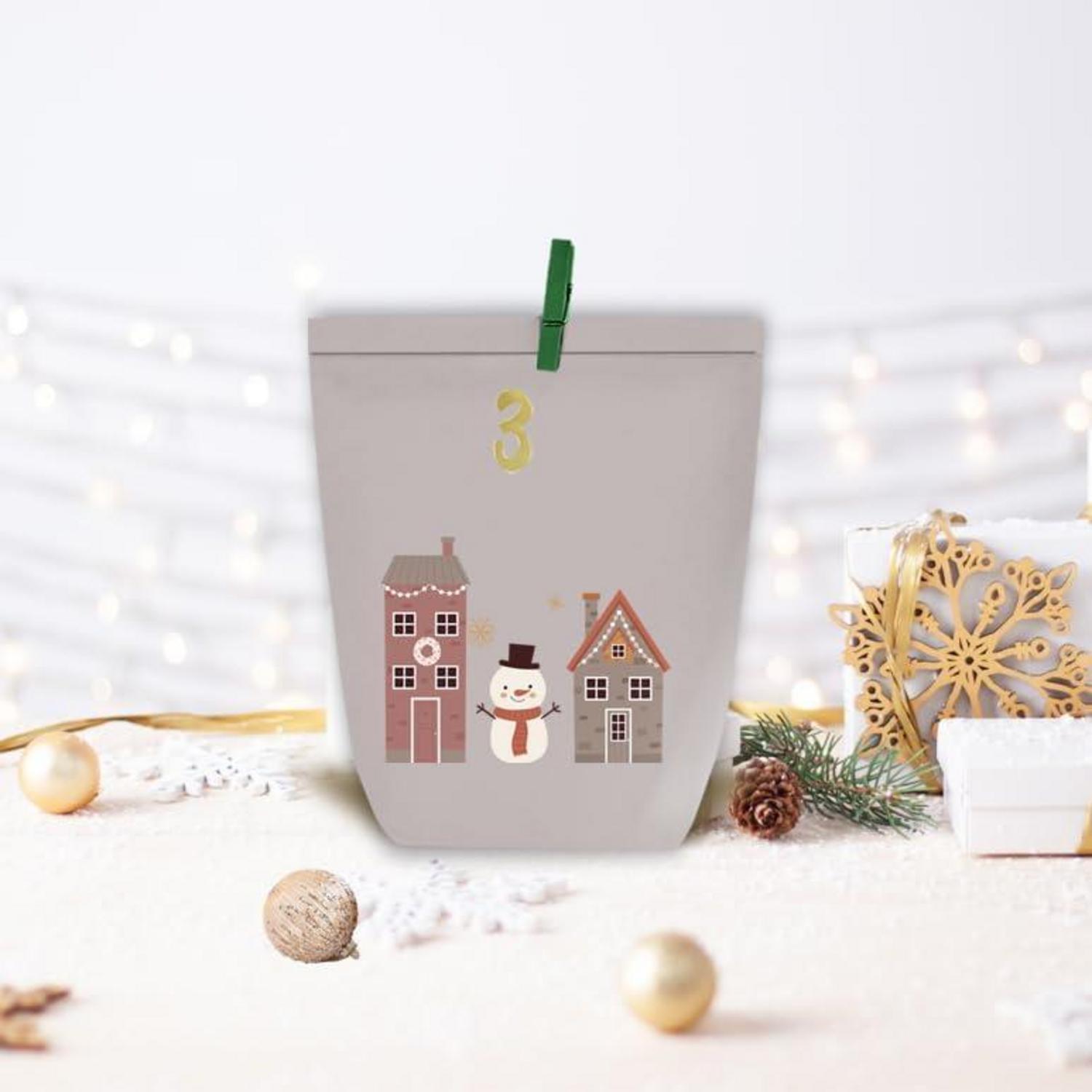Adventskalender zum Basteln Befüllen 24 Weihnachtstüten