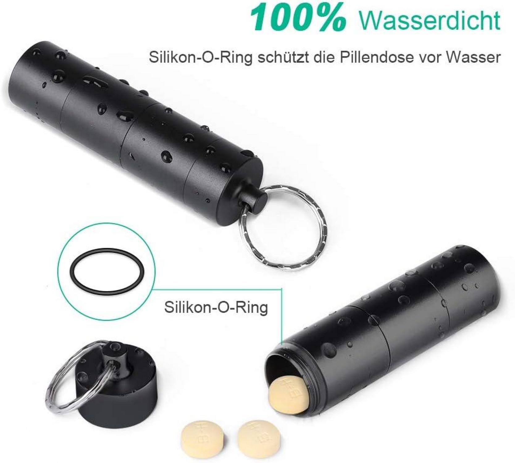 Wasserdichte Pillendose Schlüsselanhänger mit 3 Fächern