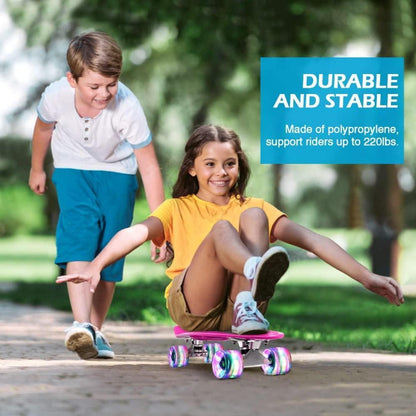 BELEEV Skateboard 22 Zoll Mini Cruiser für Kinder