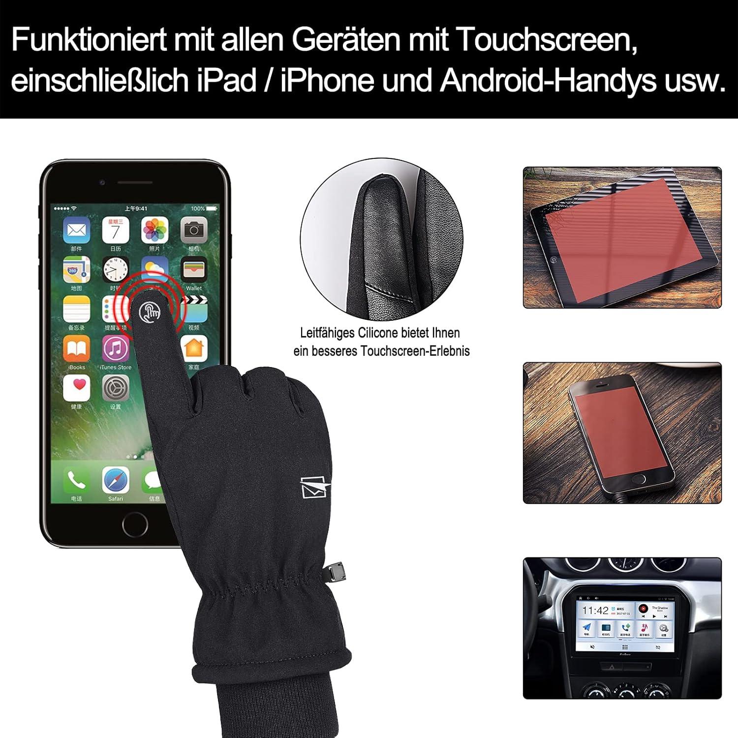 Winterhandschuhe Wasserdicht Touchscreen Winddicht Atmungsaktiv