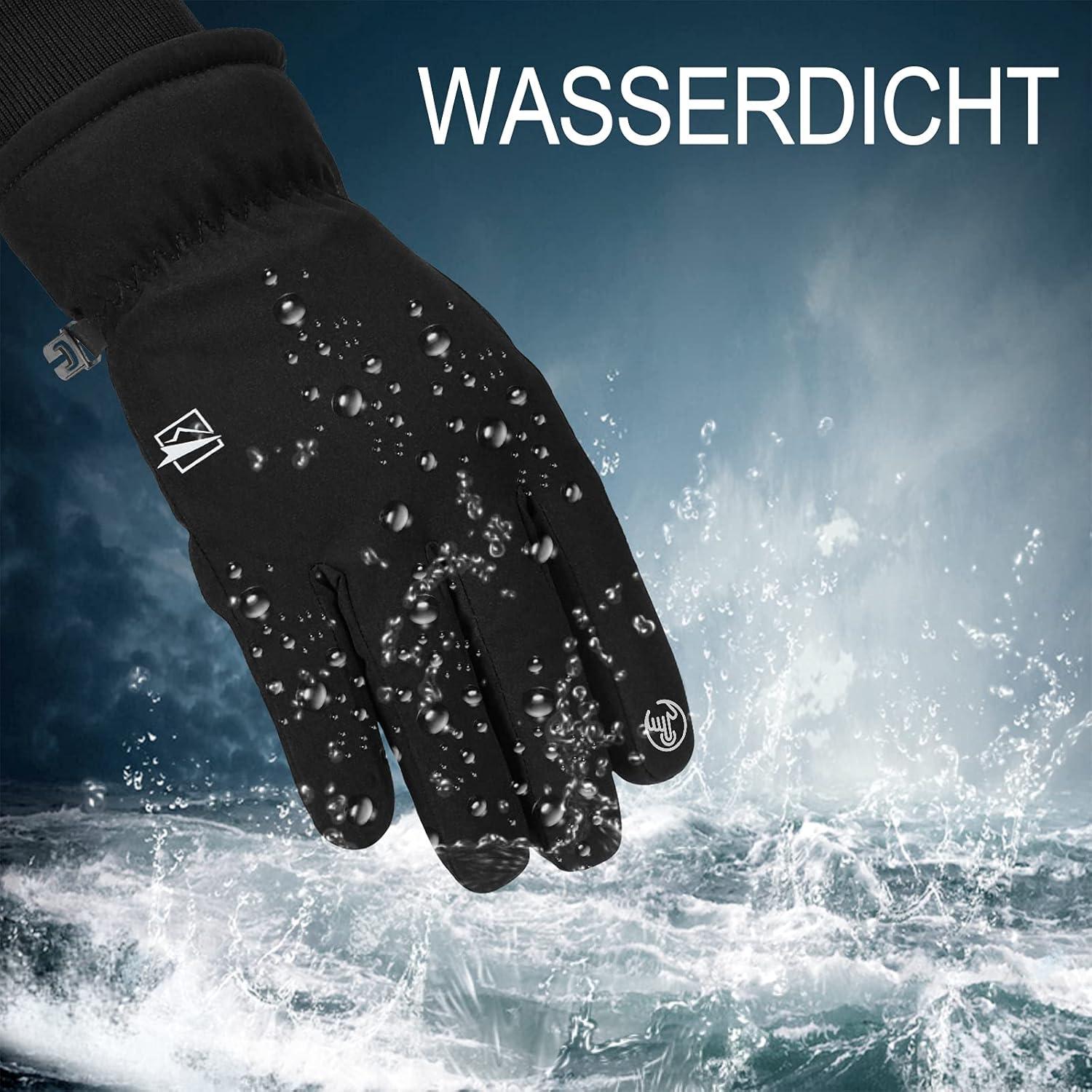 Cevapro Warme Winterhandschuhe Touchscreen Wasserdicht Winddicht Atmungsaktiv für Outdoor-SportBoss