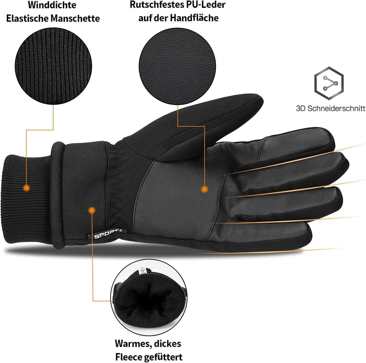 Warme Winterhandschuhe wasserdicht Touchscreen Handschuhe Winddicht Atmungsaktiv