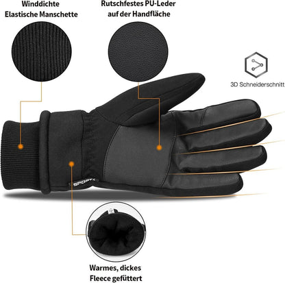 Warme Winterhandschuhe wasserdicht Touchscreen Handschuhe Winddicht Atmungsaktiv