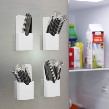 Magnetischer Stiftehalter für Whiteboard, 4 Stück Weiß