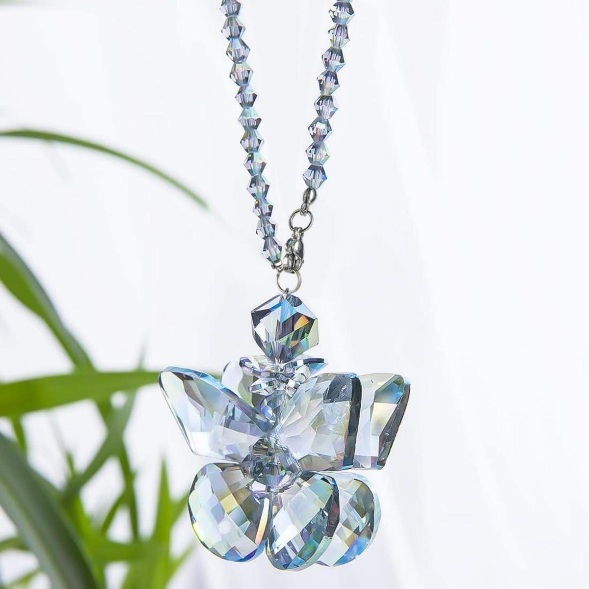 Kristall Schmetterling Auto Spiegel Charm Hängeornament Regenbogen