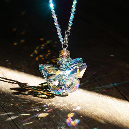 Kristall Schmetterling Auto Spiegel Charm Hängeornament Regenbogen