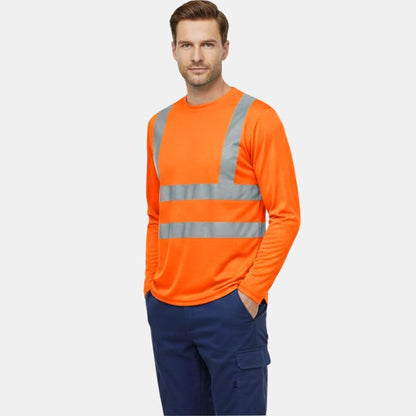 Warnschutz T-Shirt XXL Orange – Atmungsaktiv & Reflektierend
