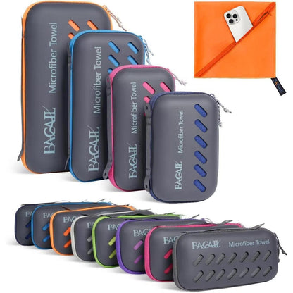 Mikrofaser Handtuch - Kompakt & Schnelltrocknend - Orange XL