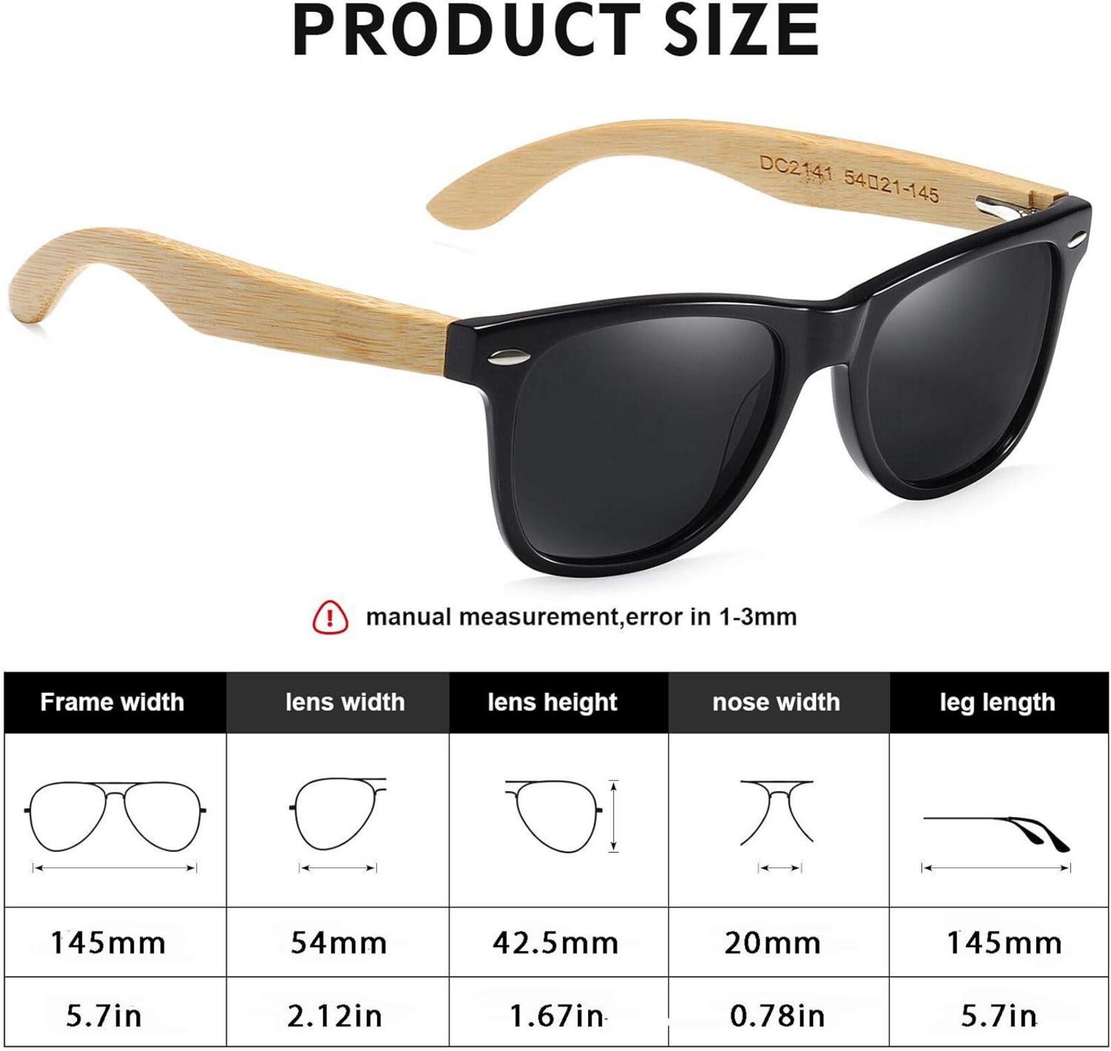 DUCO Polarisierte Sonnenbrille Herren Damen UV-Schutz