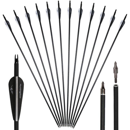 12er Carbonpfeile 30 Zoll für Bogenschießen Erwachsene