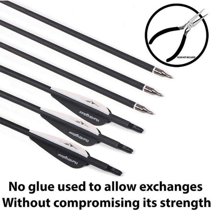 12er Carbonpfeile 30 Zoll für Bogenschießen Erwachsene