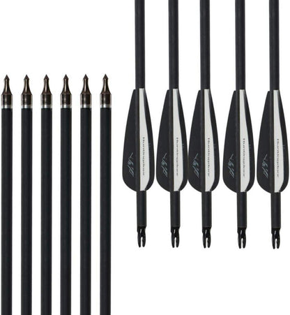 12er Carbonpfeile 30 Zoll für das Bogenschießen Erwachsene Jagd Bow Recurve