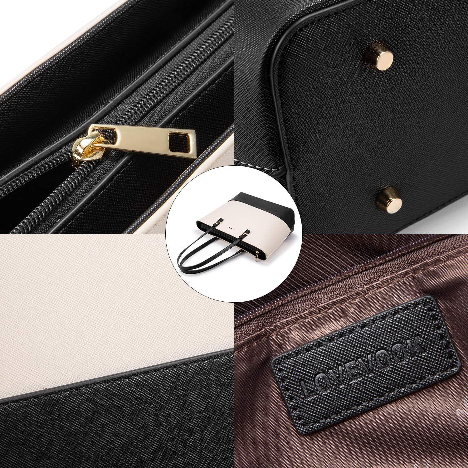 Handtasche Damen Shopper Schultertasche groß Leder 3-teilig