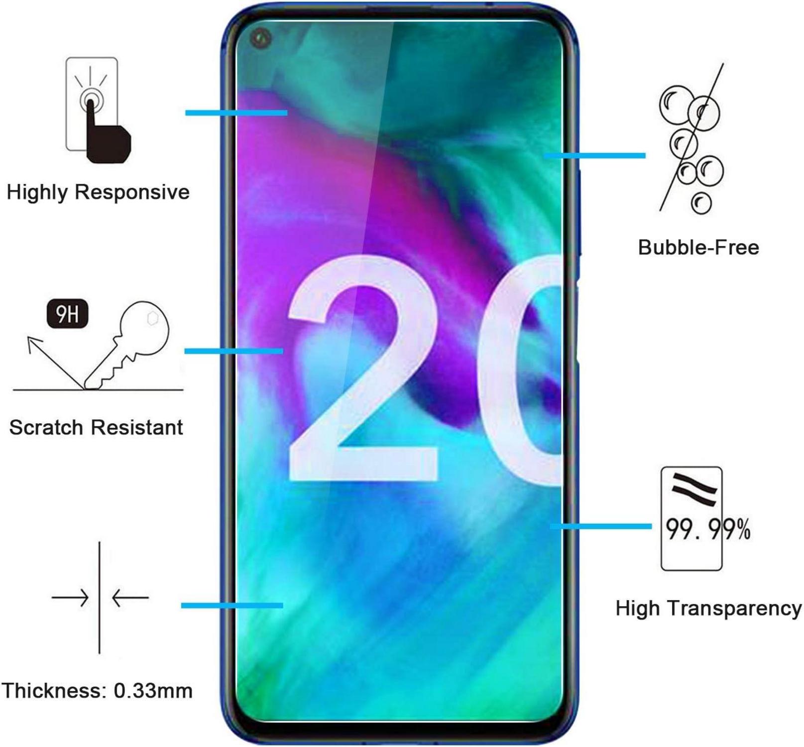NEW'C Panzer Schutz Glas Honor 20 20 Pro 9H Härte Ultra-klar
